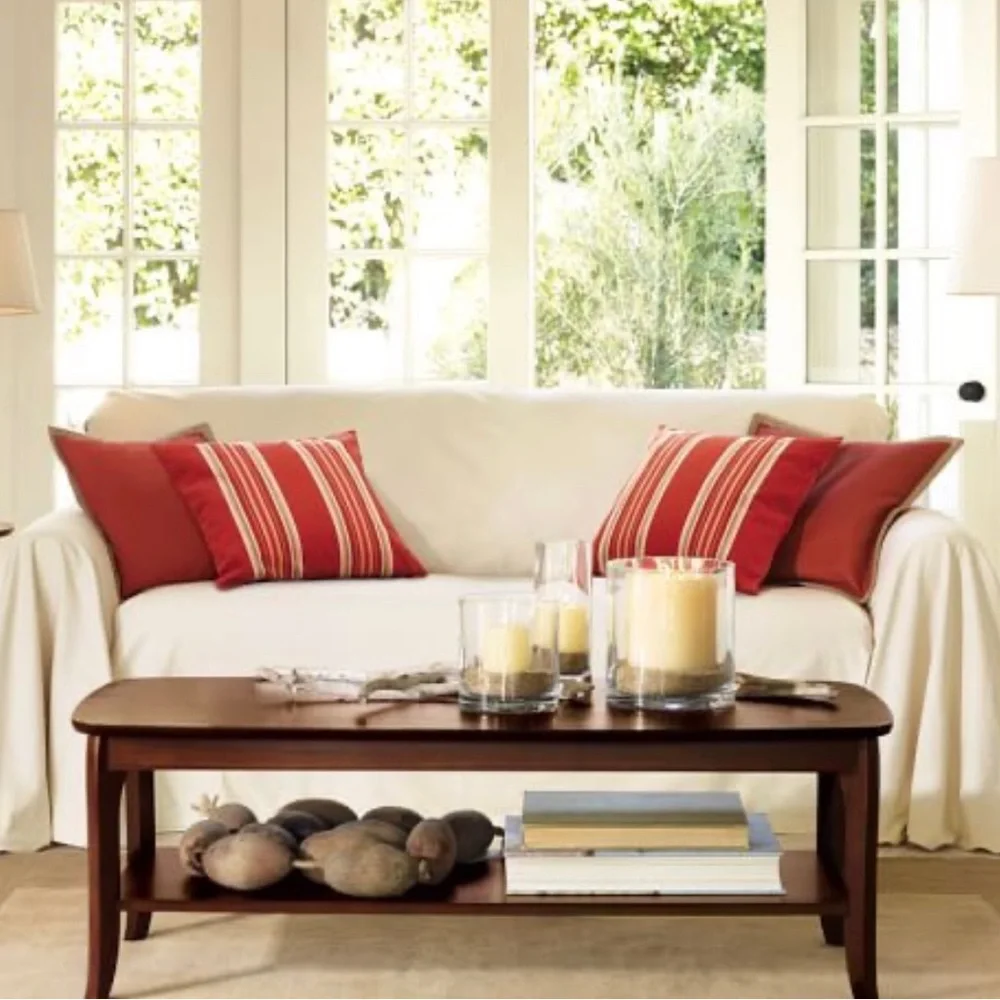 NWT! Pottery Barn Loose Sofa Cover in Cream/Bone Twill 112x170”
